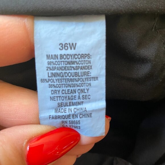 NORDSTROM Bnwot Tech-Smart Trim Fit Pants Trousers Navy Blue Chinos - Picture 10 of 10